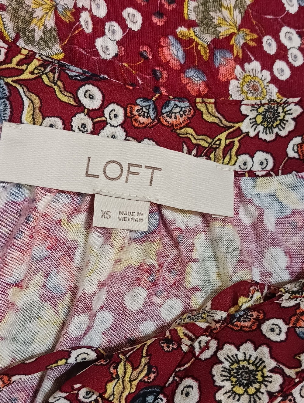 LOFT Top Fairy Sleeveless Blouse XS Work Office - Picture 3 of 3